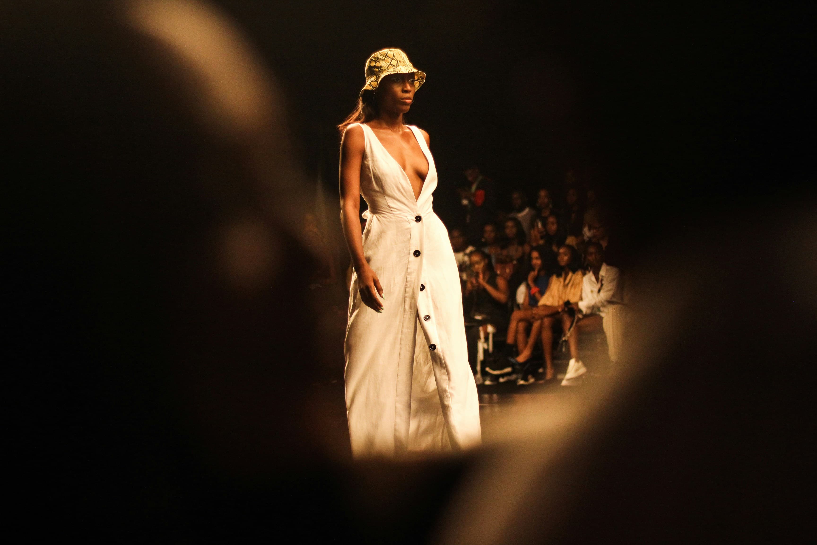 Model on a runway