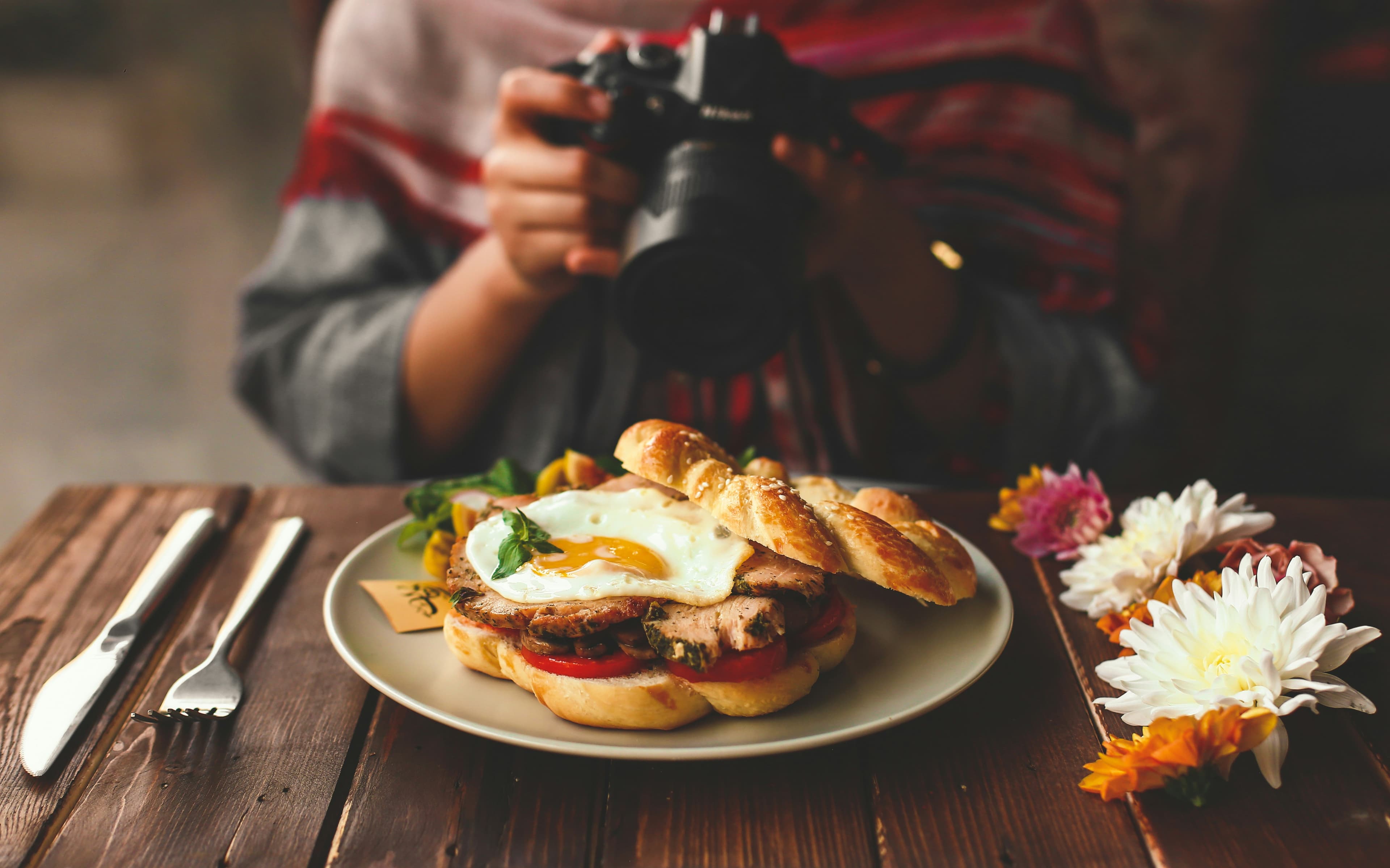 Food being photographed
